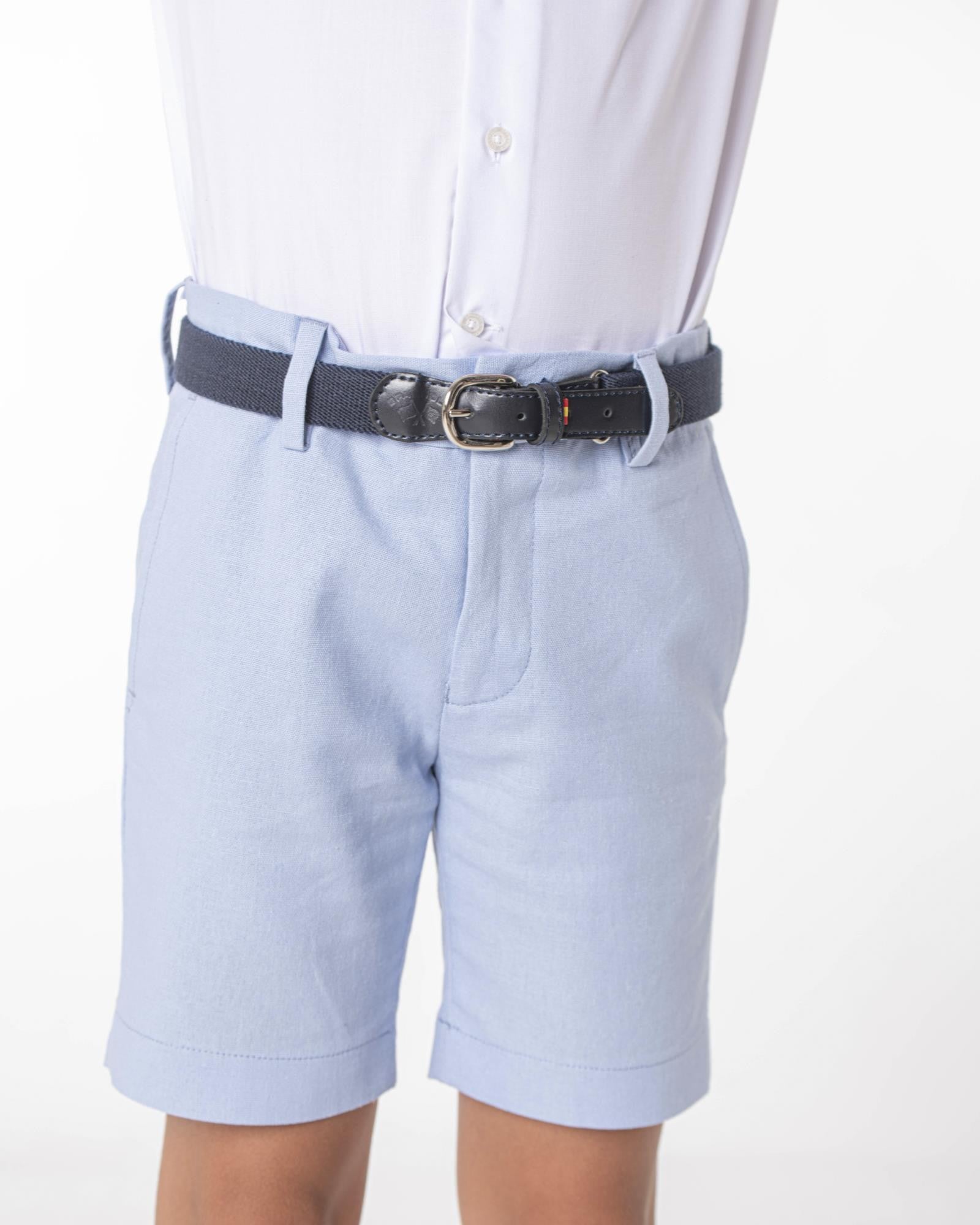 BERMUDA BÁSICA LINO CELESTE