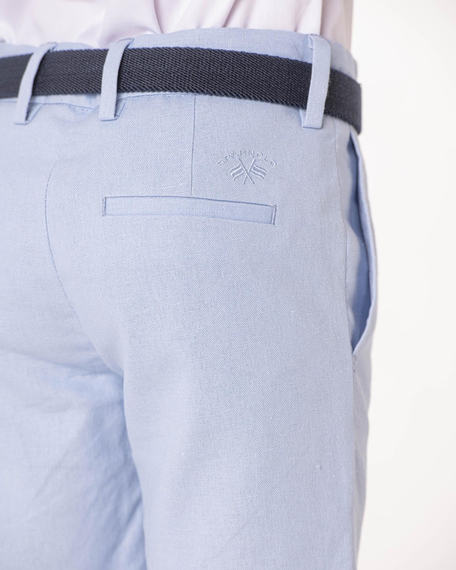 BERMUDA BÁSICA LINO CELESTE