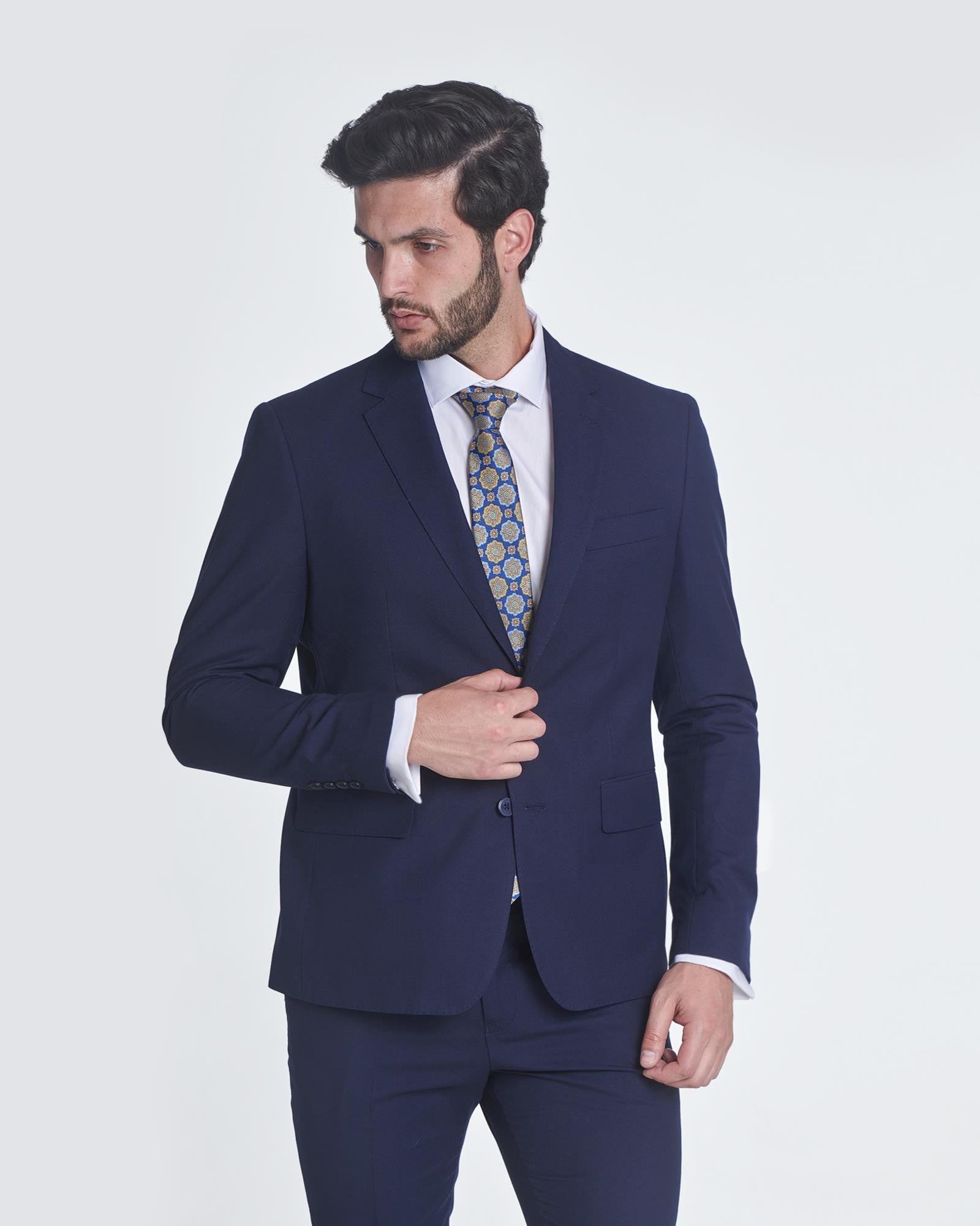 AMERICANA TRAJE SLIM ESTRUCTURA MARINO