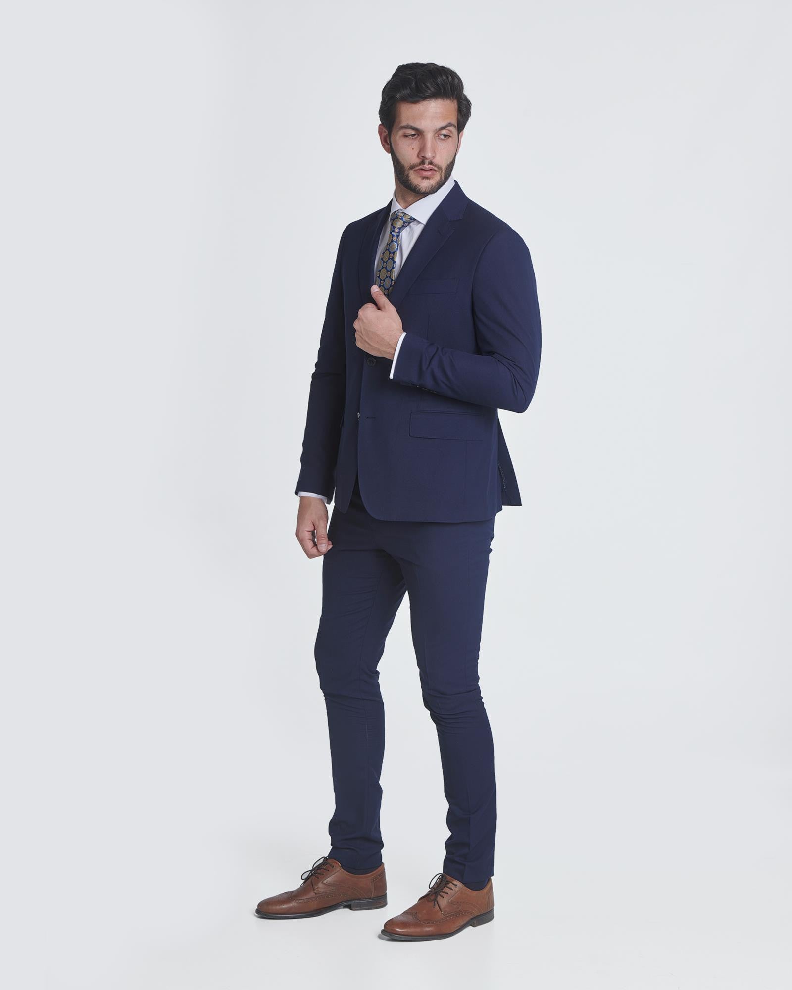 AMERICANA TRAJE SLIM ESTRUCTURA MARINO