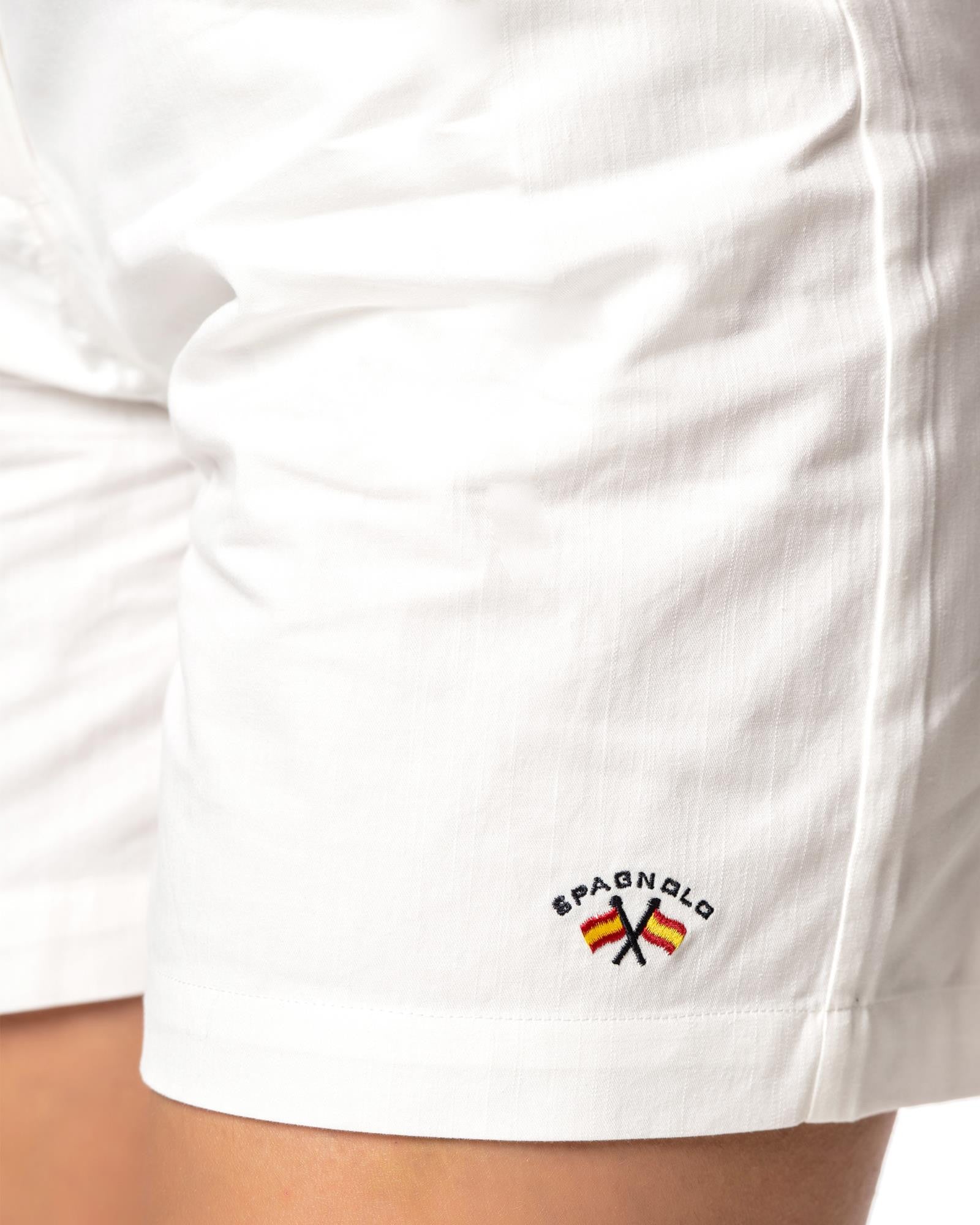 BERMUDA GABARDINA LISA BLANCO