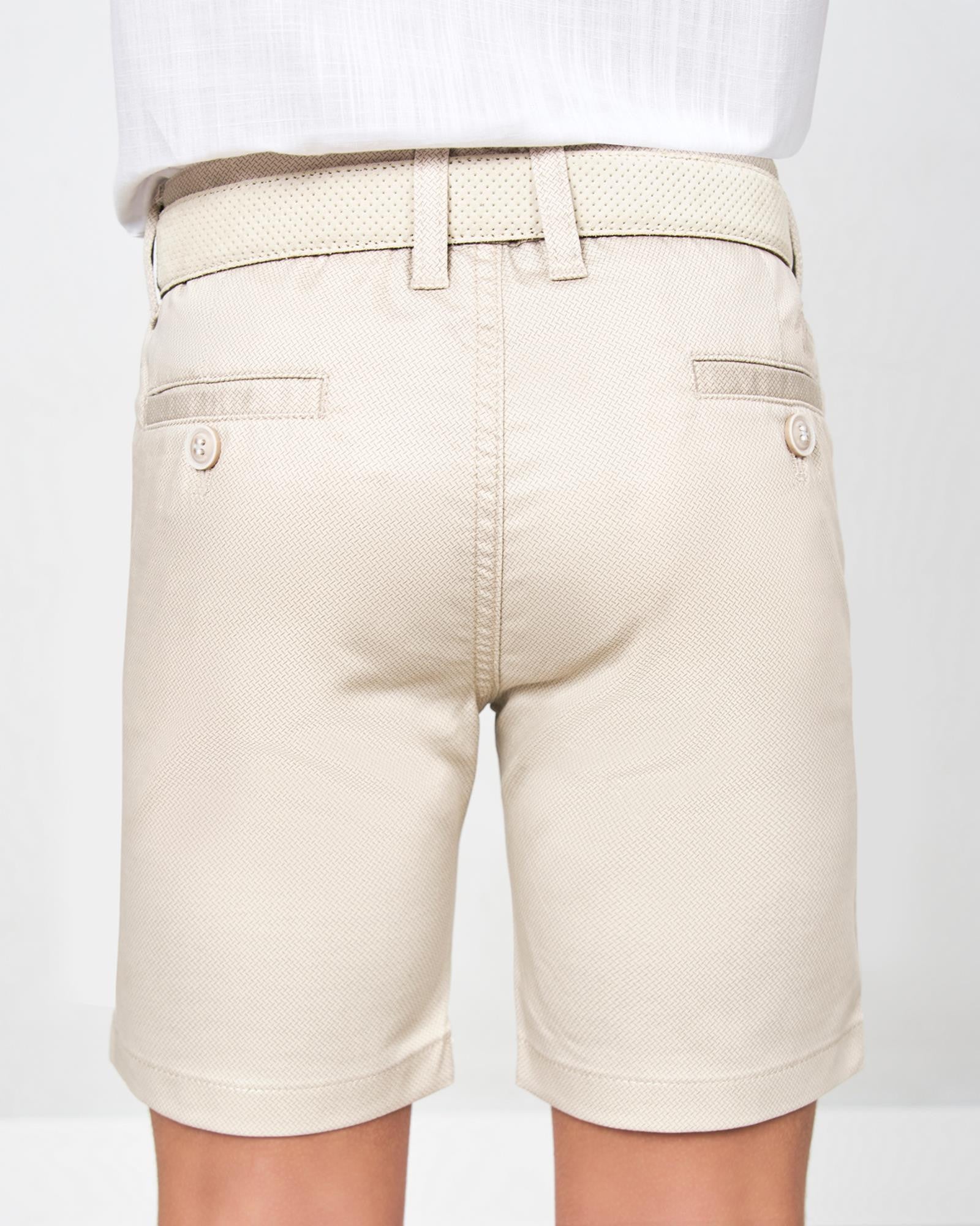 BERMUDA DE NIÑO ELEGANCE TEJIDO ESTAMPADO BEIGE