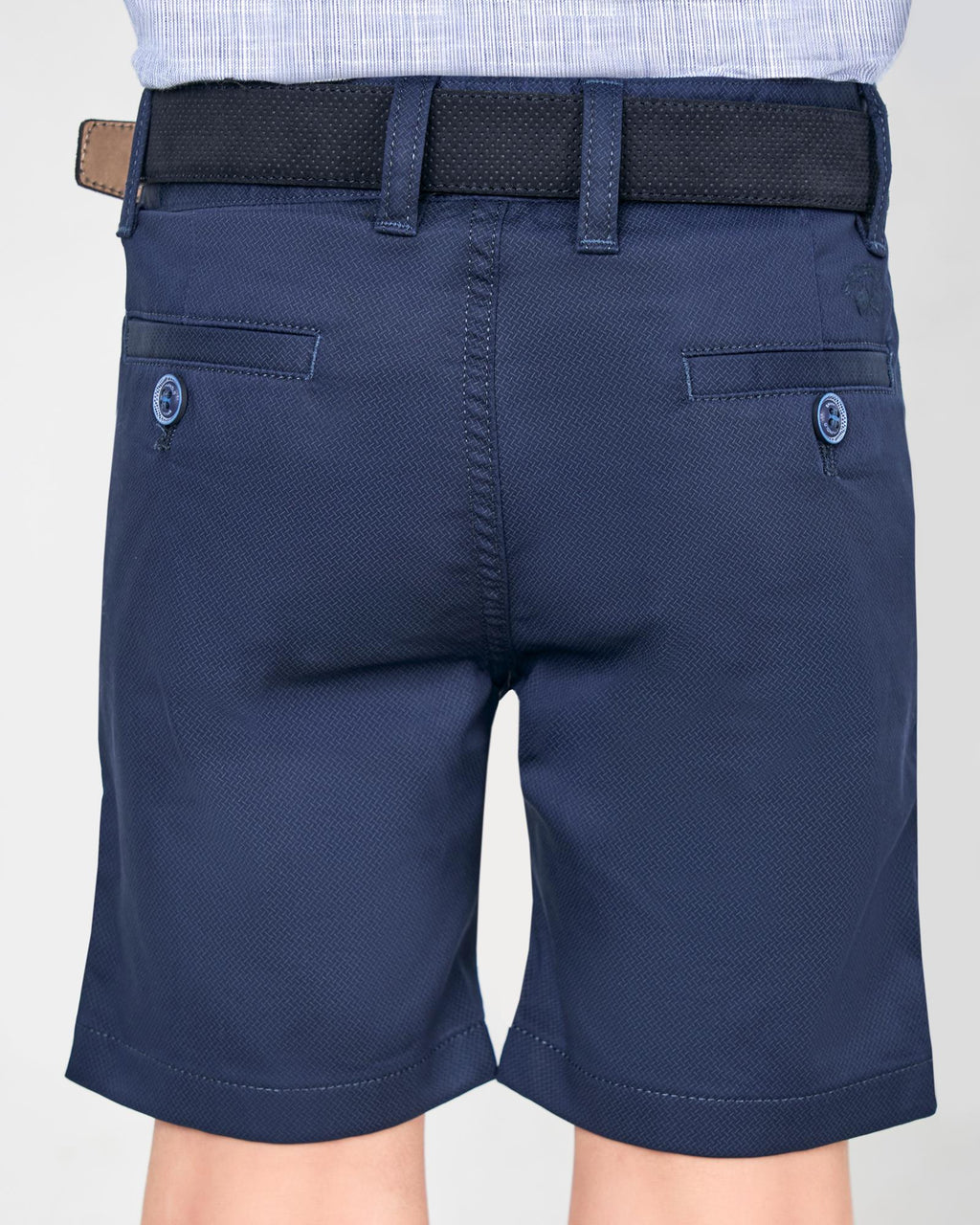 BERMUDA DE NIÑO ELEGANCE TEJIDO ESTAMPADO MARINO