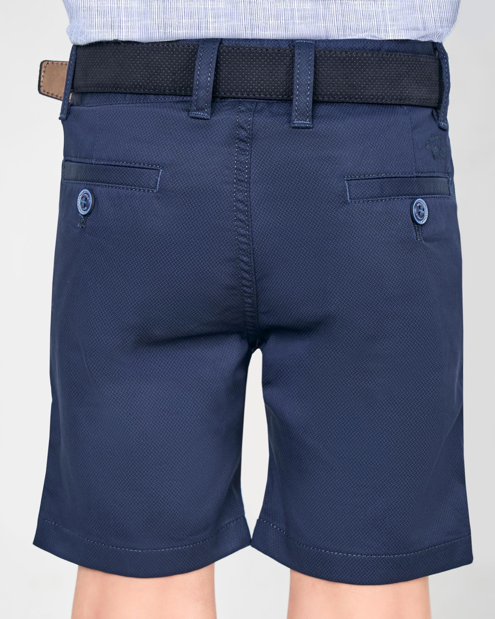 BERMUDA DE NIÑO ELEGANCE TEJIDO ESTAMPADO MARINO