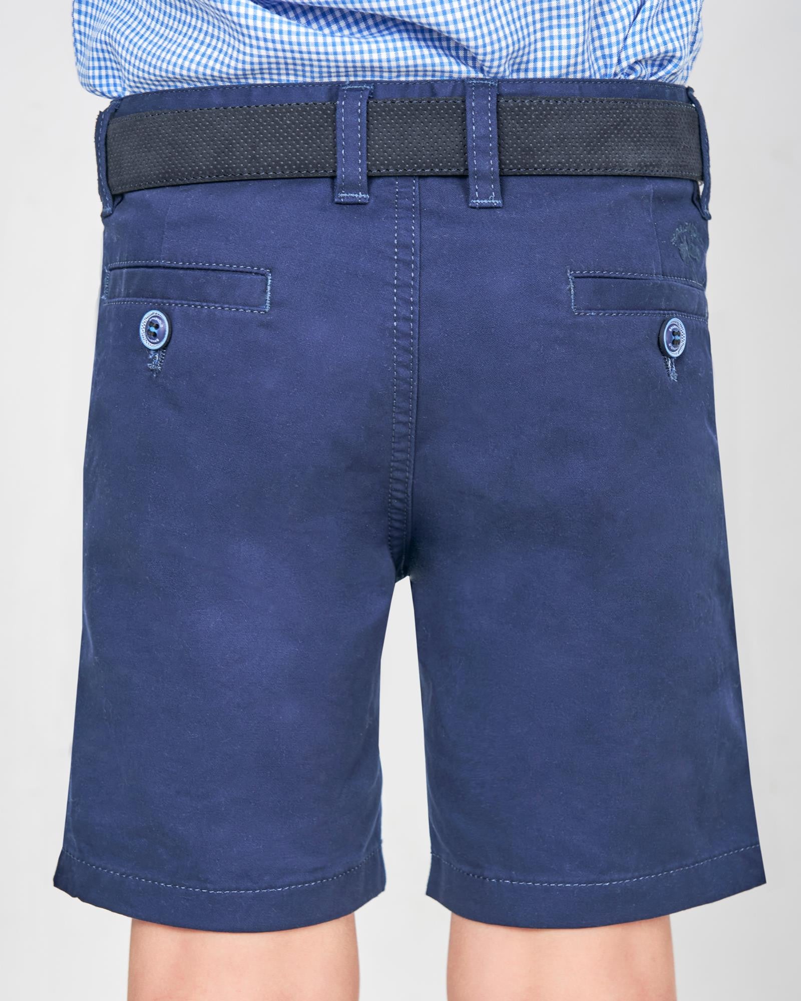 BERMUDA DE NIÑO CHINO GABARDINA MARINO