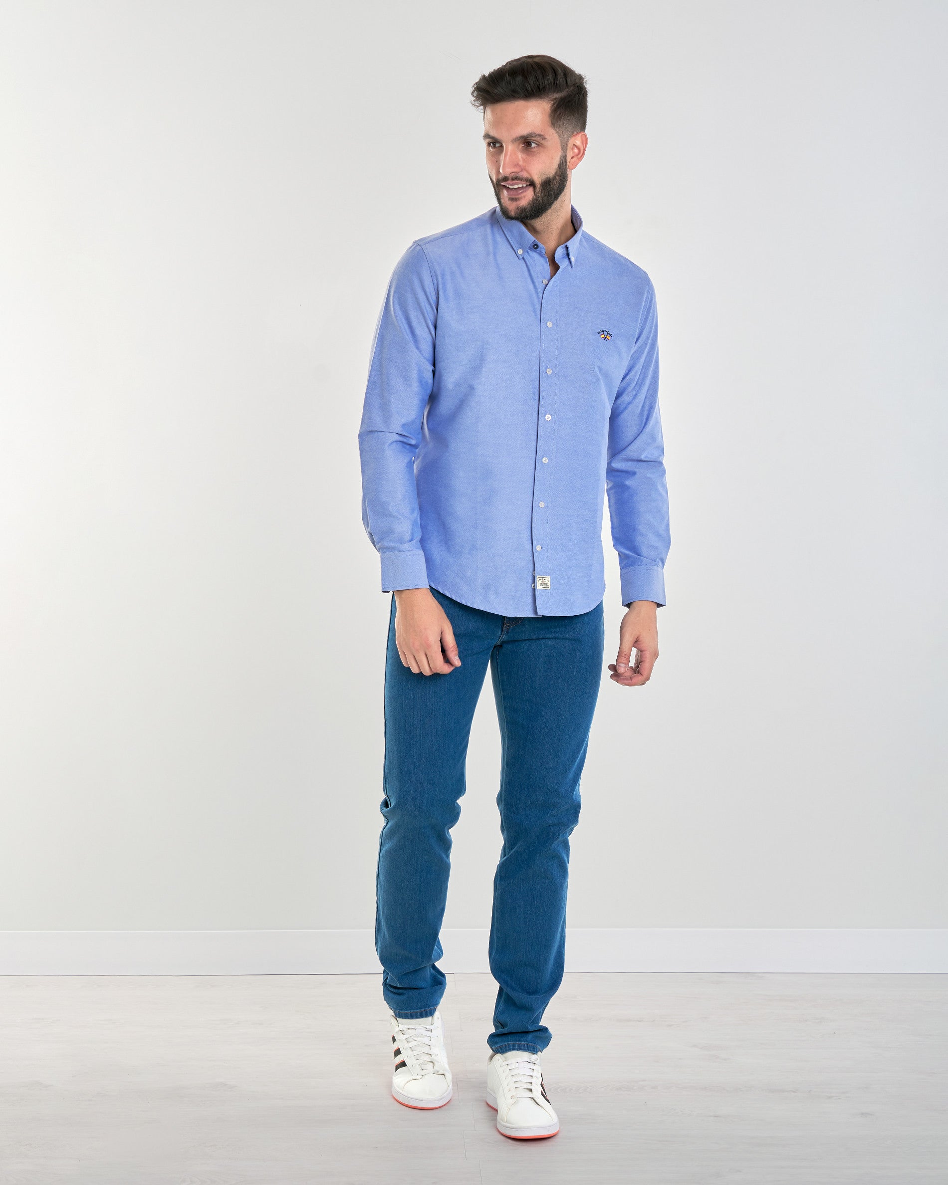 CAMISA OXFORD AZUL CLARO HOMBRE