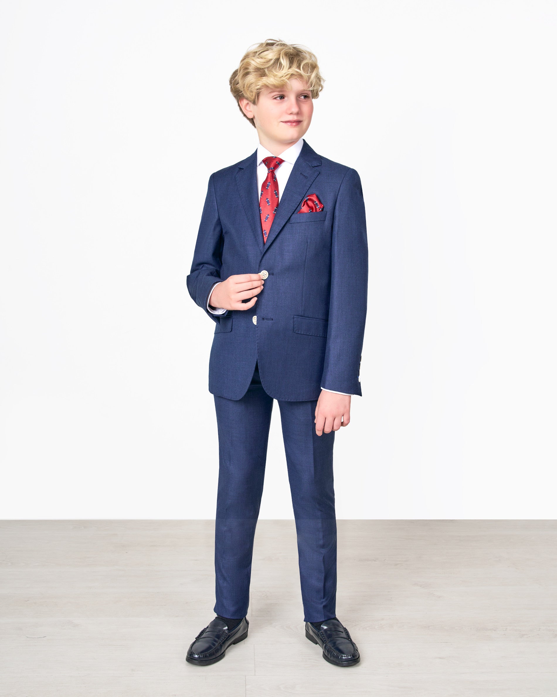 AMERICANA TRAJE DE NIÑO ESTRUCTURA AZUL MARINO