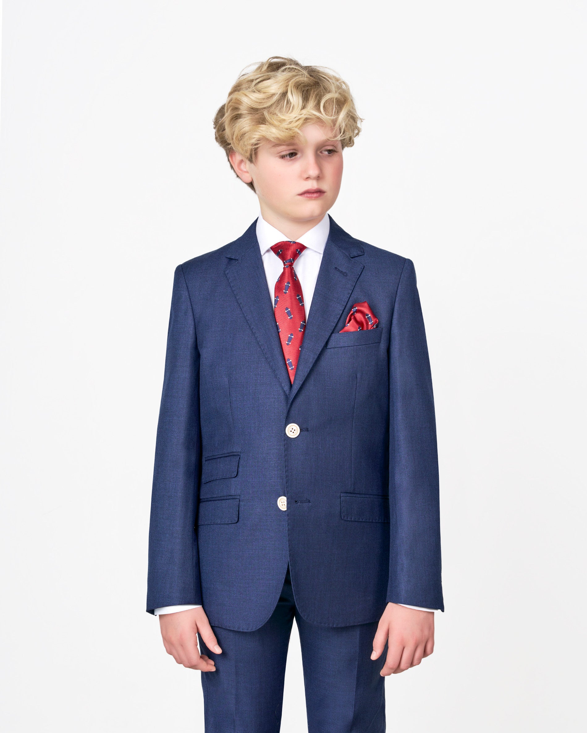 AMERICANA TRAJE DE NIÑO ESTRUCTURA AZUL MARINO