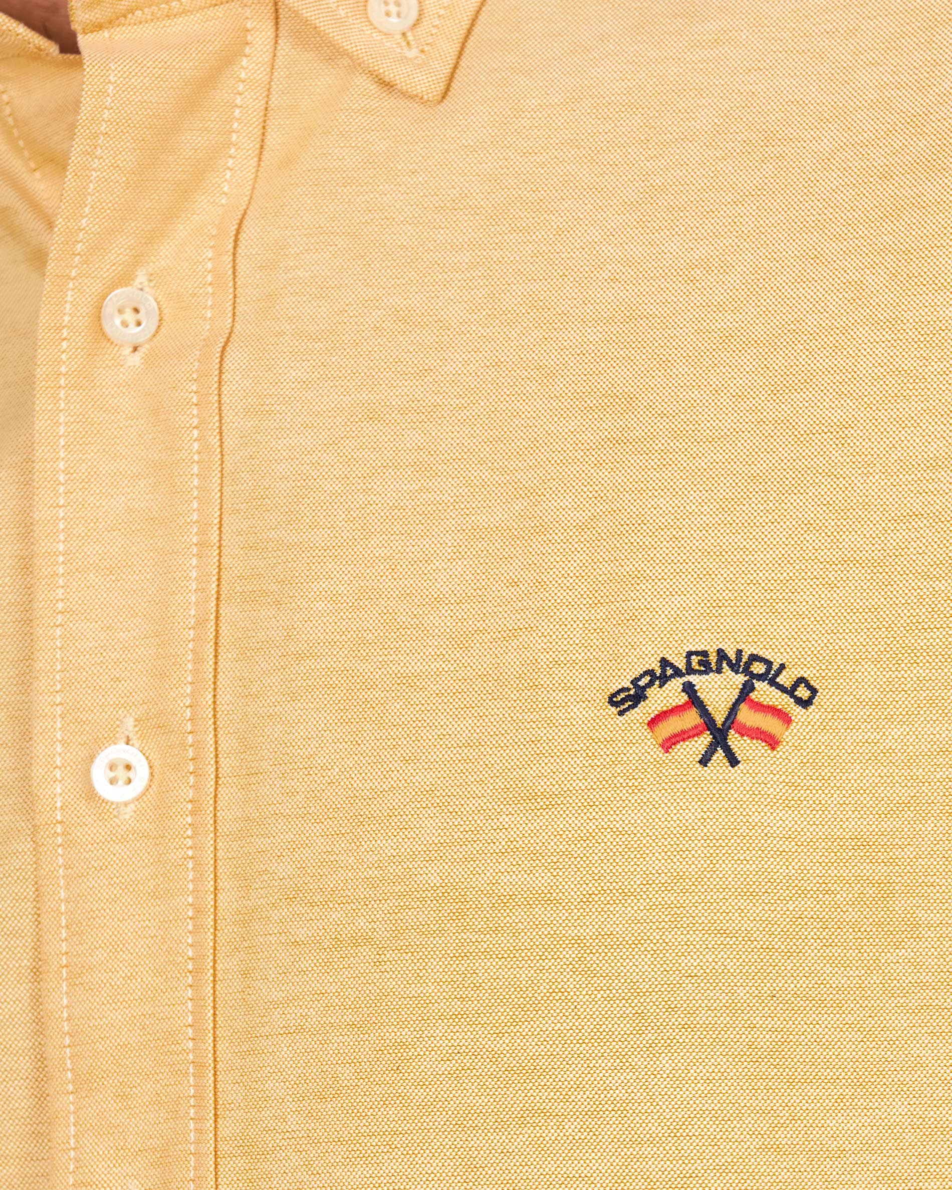 CAMISA C/BOTON OXFORD LISO 0025 AMARILLO