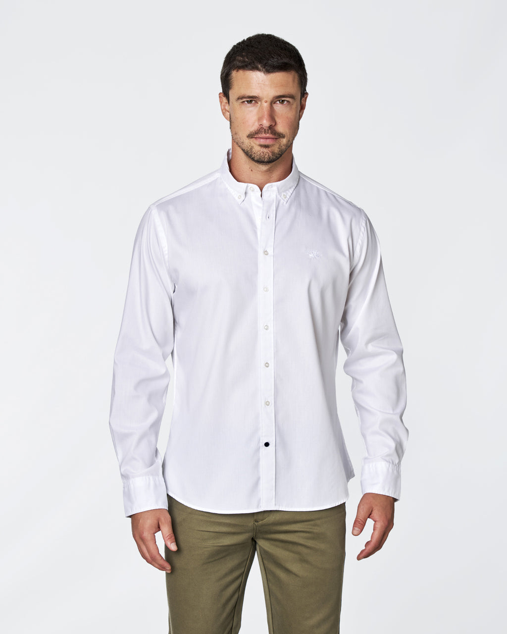 CAMISA C/BOTON MICROXFORD 1640 BLANCO