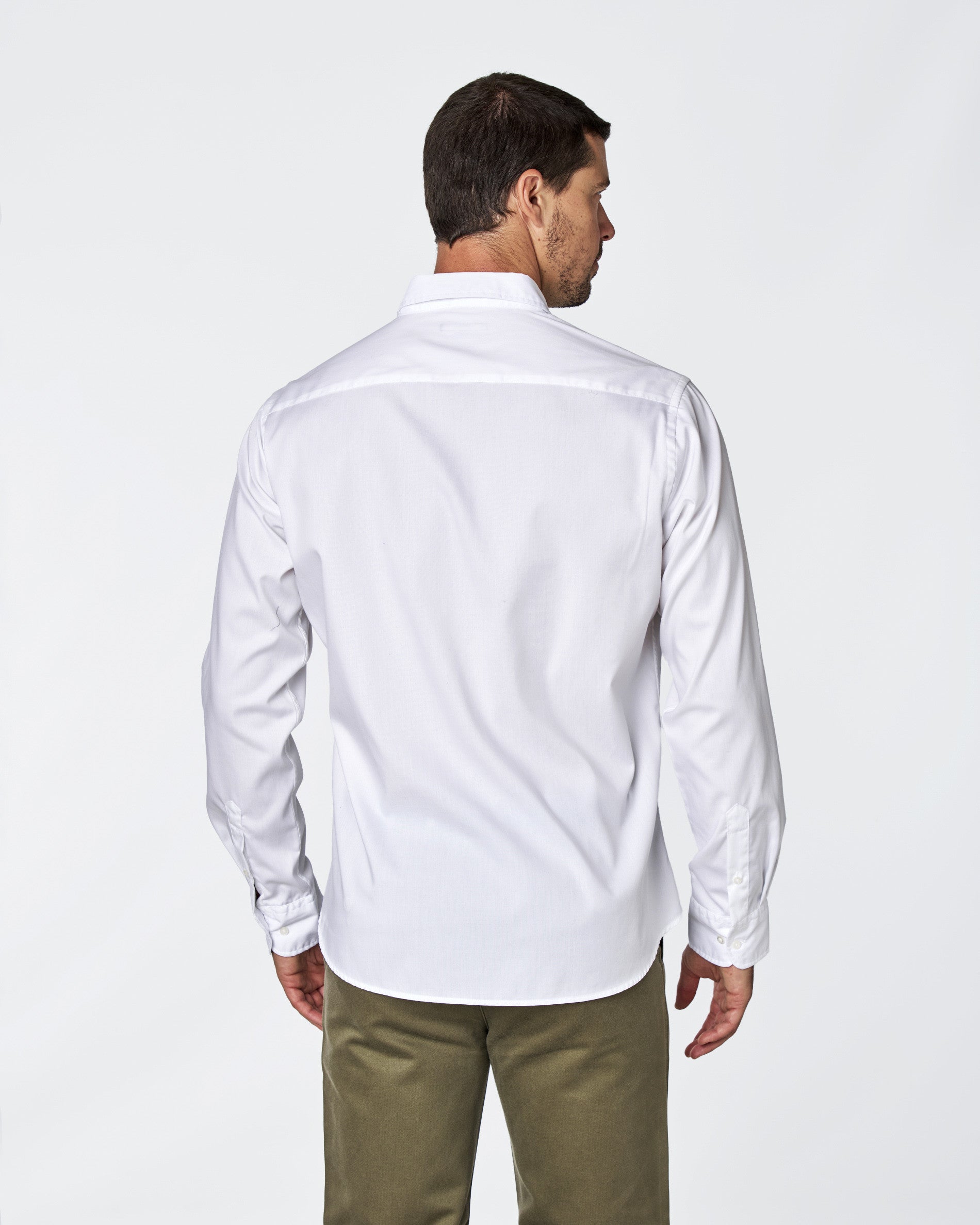 CAMISA C/BOTON MICROXFORD 1640 BLANCO