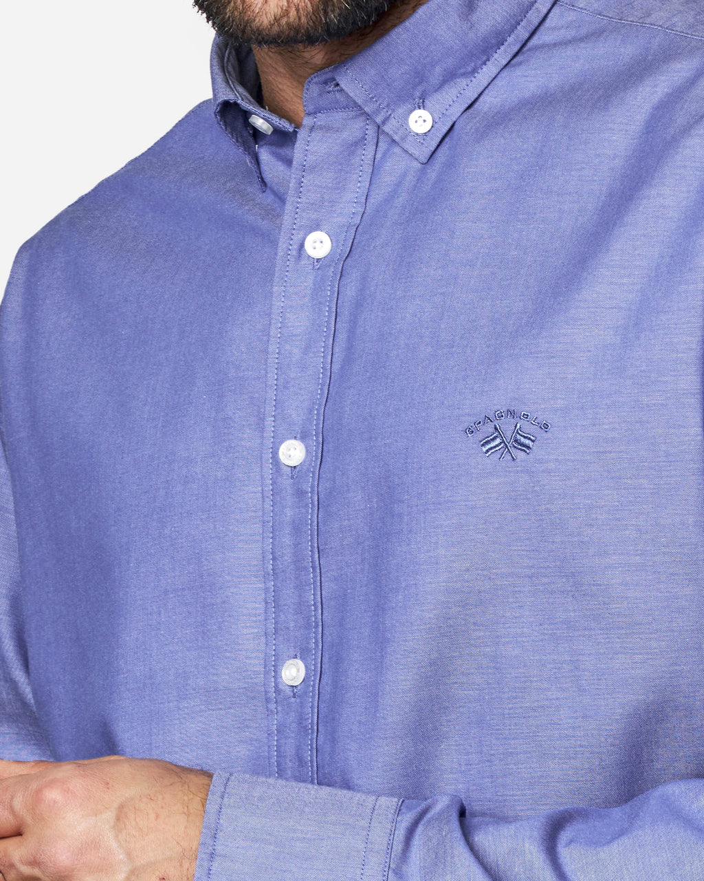 CAMISA C/BOTON MICROXFORD 1640 AZUL