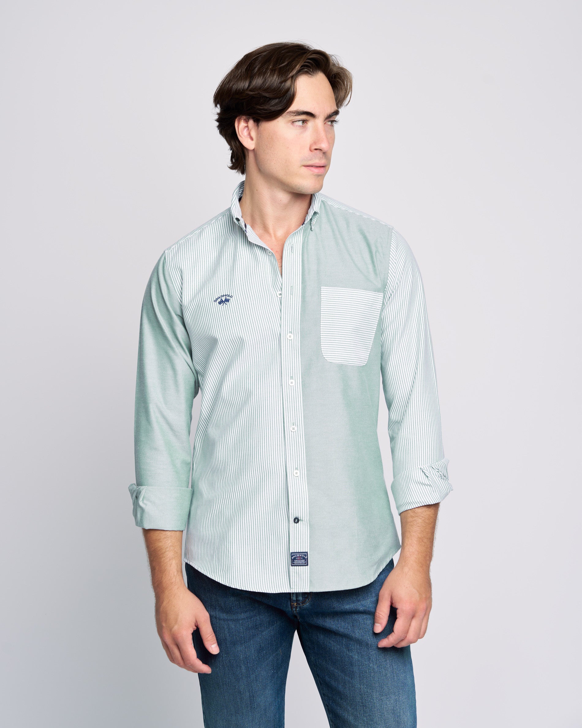 CAMISA C/BOTON OXF. COLORES SMART 1800 750175