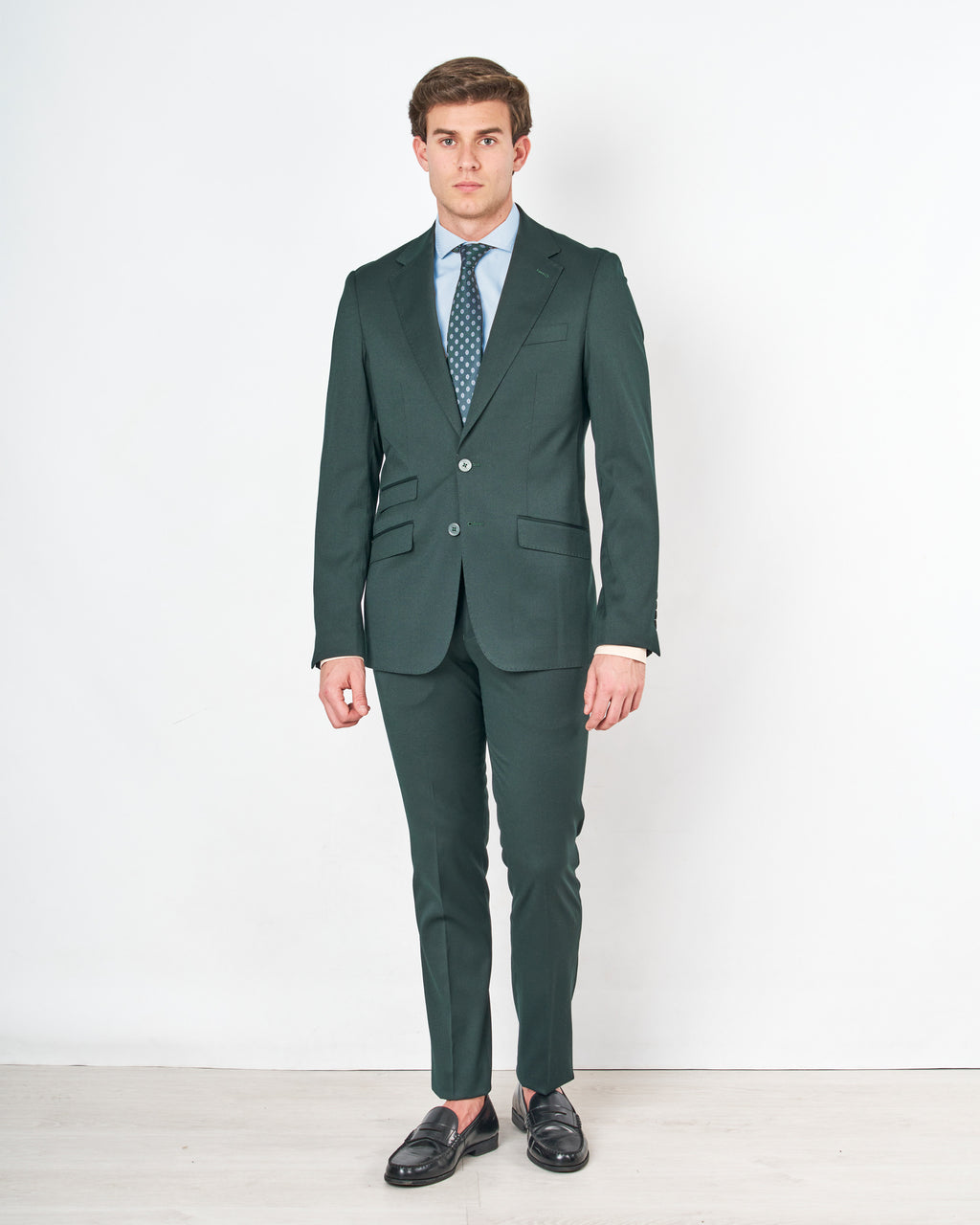 AMERICANA TRAJE 3845 VERDE OSCURO