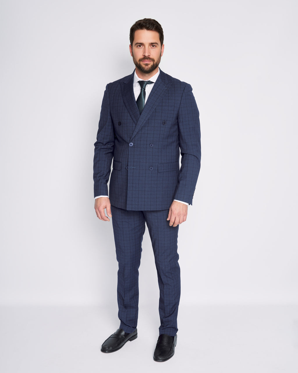 AMERICANA TRAJE CRUZADA CUADROS 4200 006869