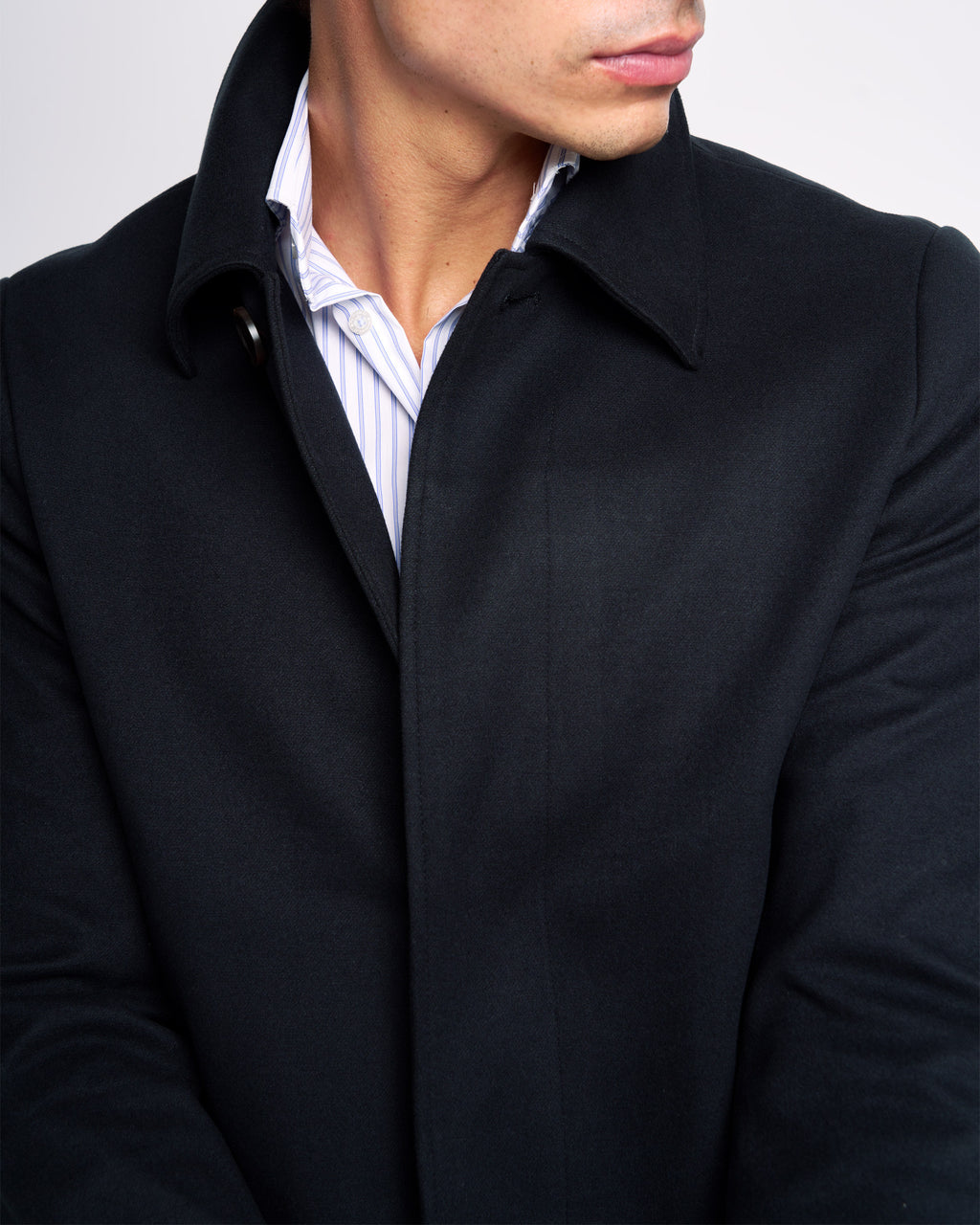 ABRIGO LISO 3832 AZUL MARINO