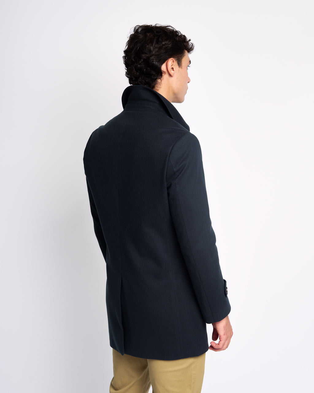 ABRIGO LISO 3832 AZUL MARINO