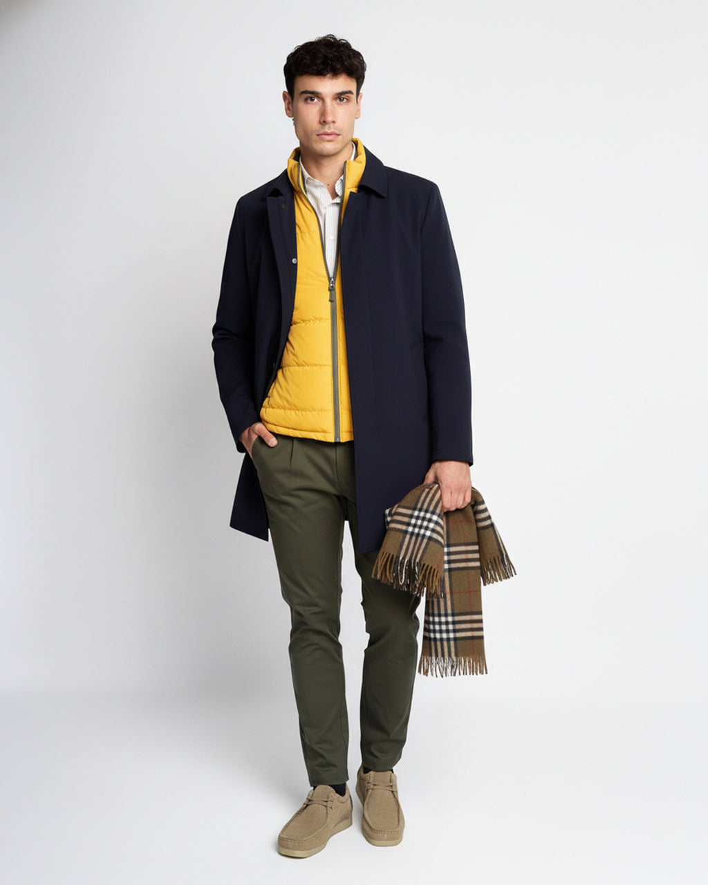 ABRIGO LISO 3832 AZUL MARINO