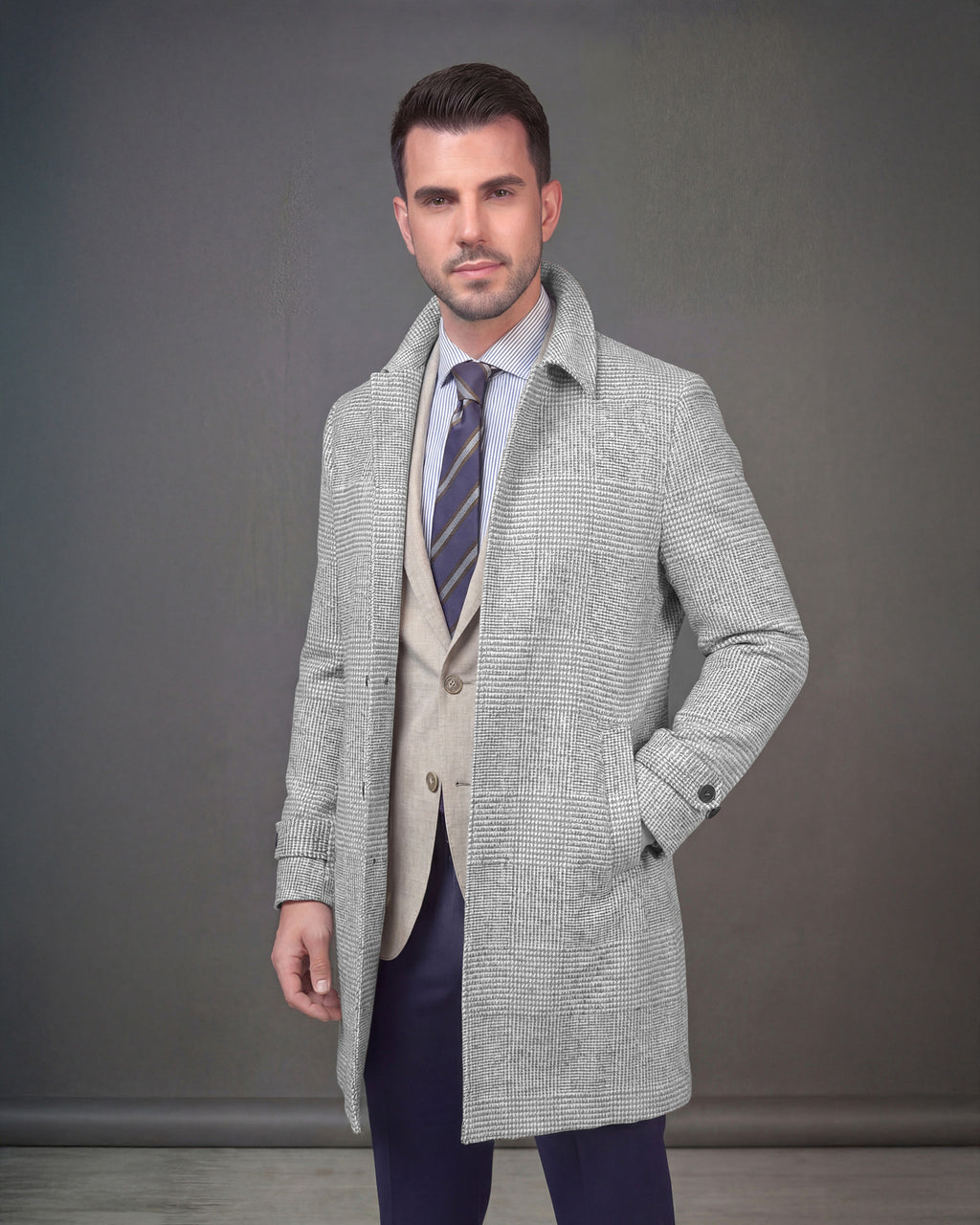 ABRIGO CUADROS 3830 009290