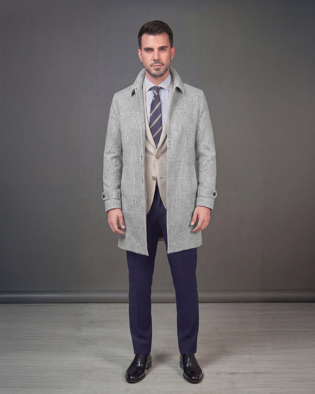 ABRIGO CUADROS 3830 009290