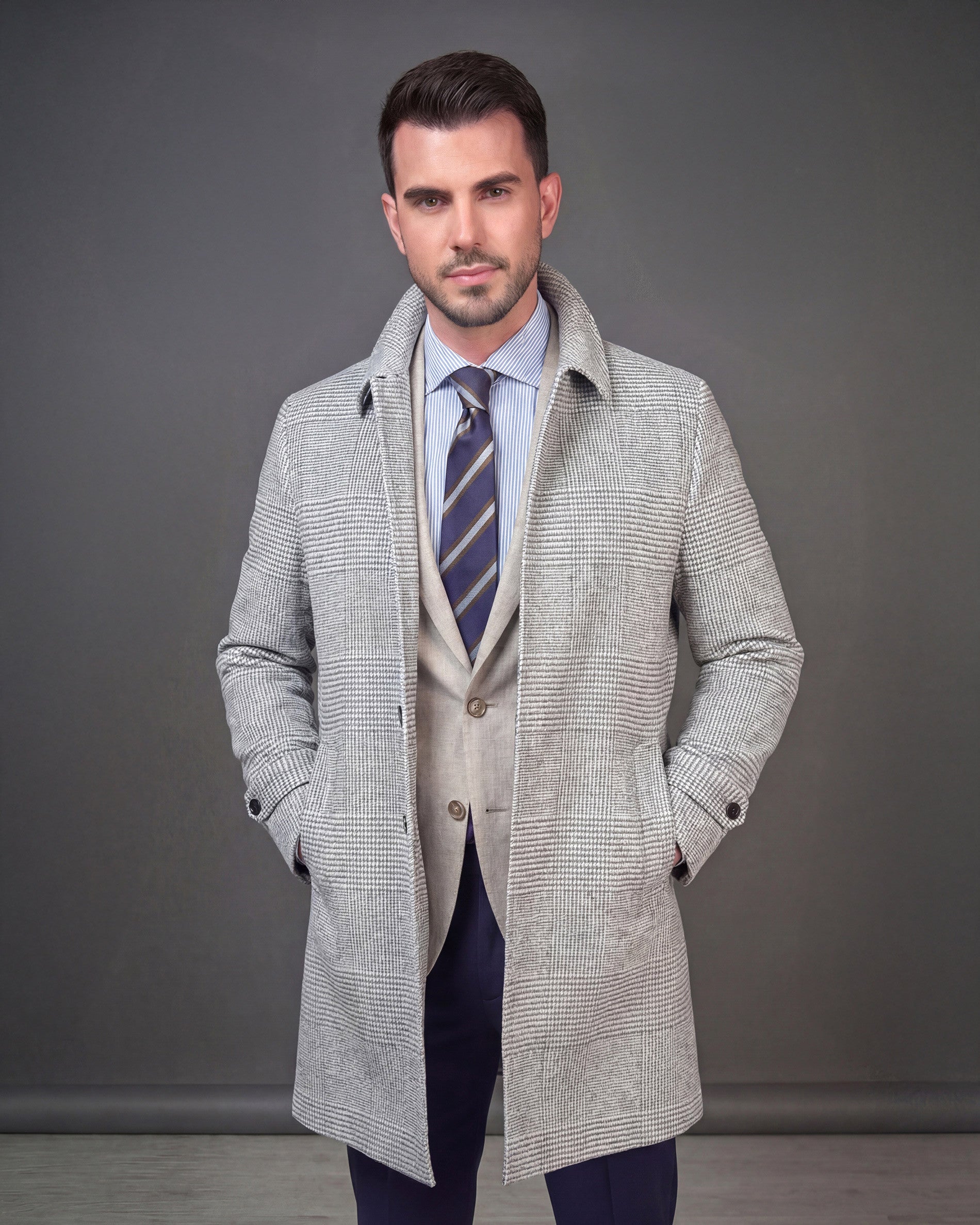 ABRIGO CUADROS 3830 009290