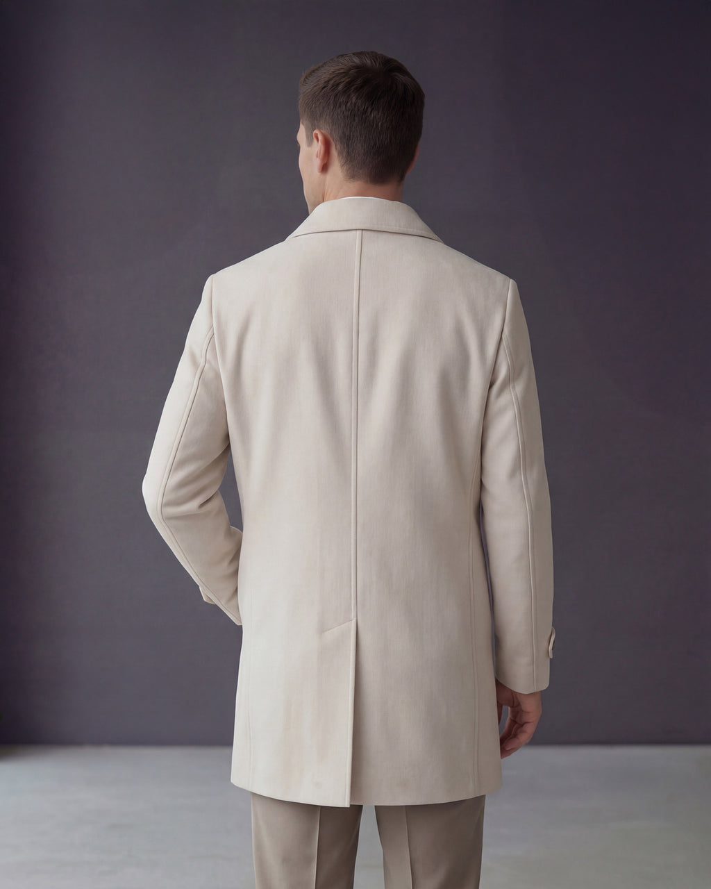 ABRIGO LISO 3832 BEIGE