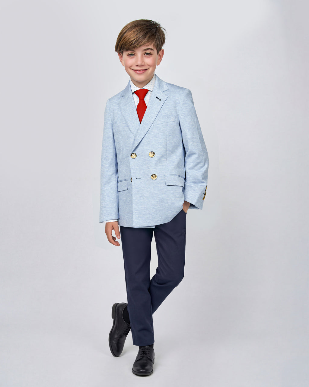 AMERICANA PUNTO CRUZADA AZUL CLARO