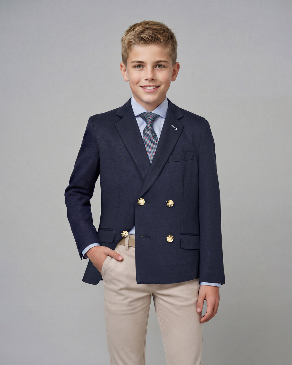 AMERICANA PUNTO CRUZADA AZUL MARINO