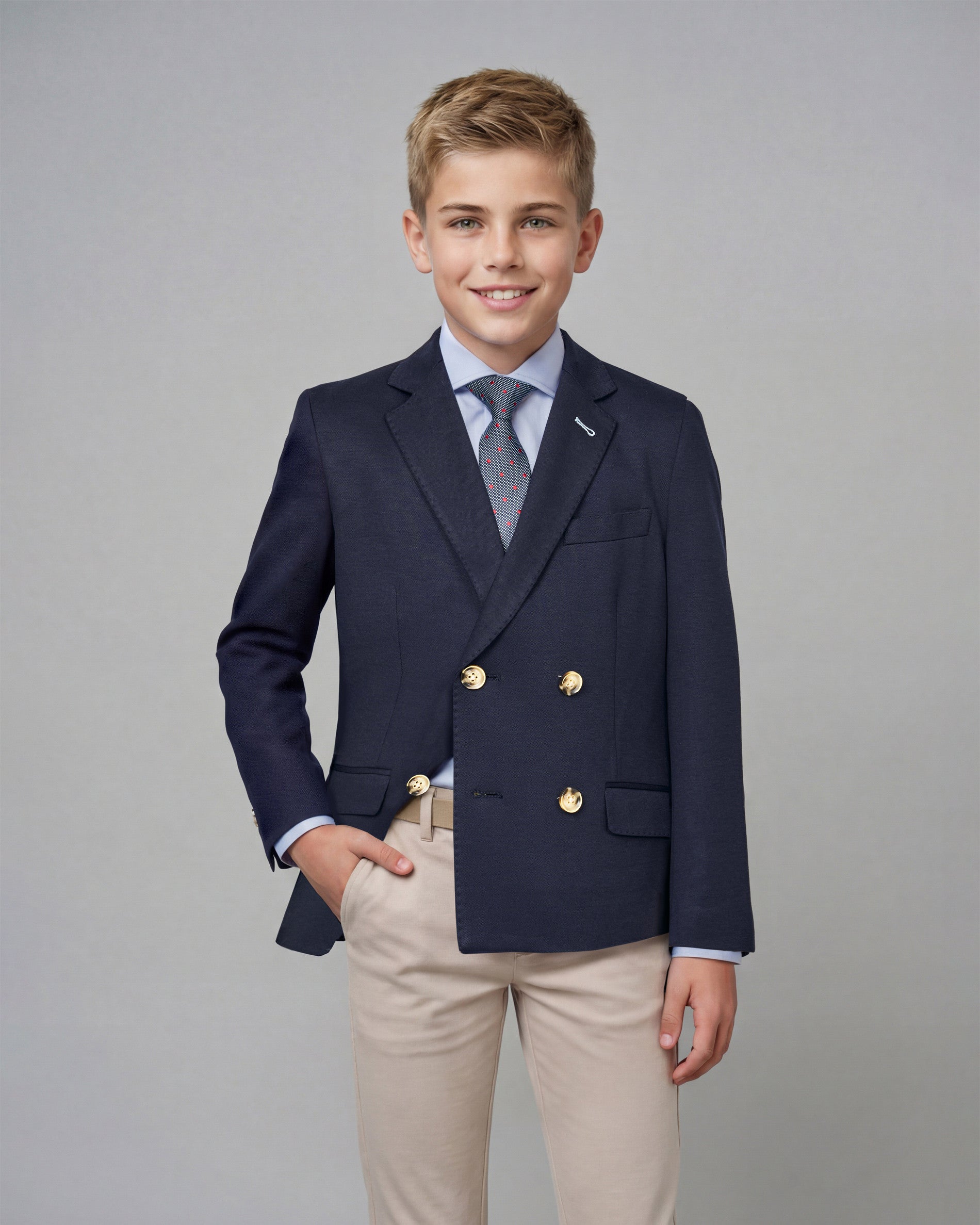 AMERICANA PUNTO CRUZADA AZUL MARINO