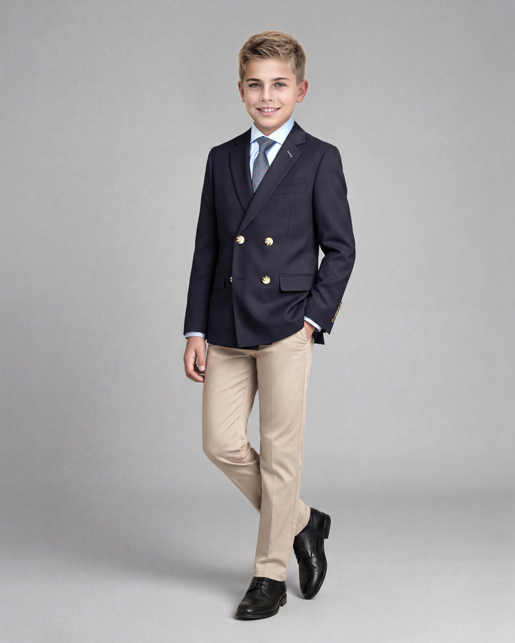 AMERICANA PUNTO CRUZADA AZUL MARINO