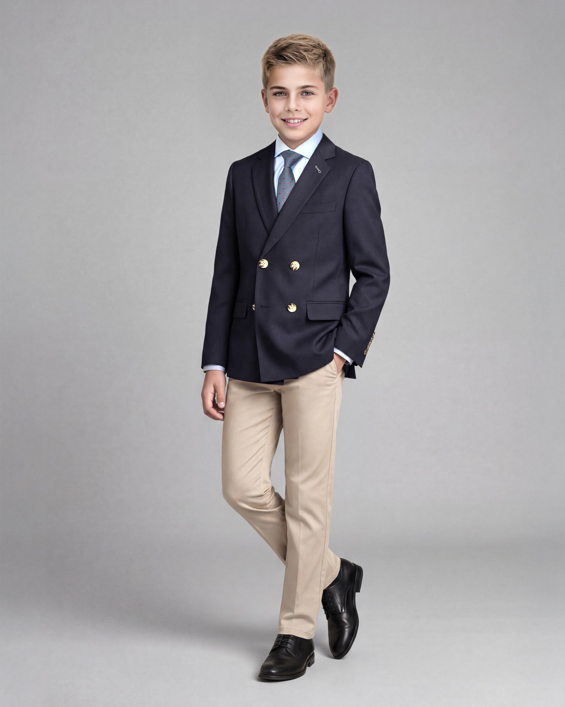 AMERICANA PUNTO CRUZADA AZUL MARINO